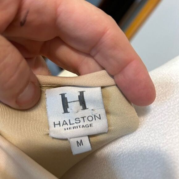 Halston Heritage side ruched mini‎ dress size M - Picture 8 of 13